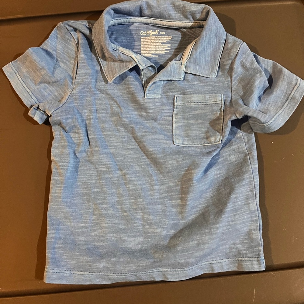 Cat & Jack Light Blue Kids Polo